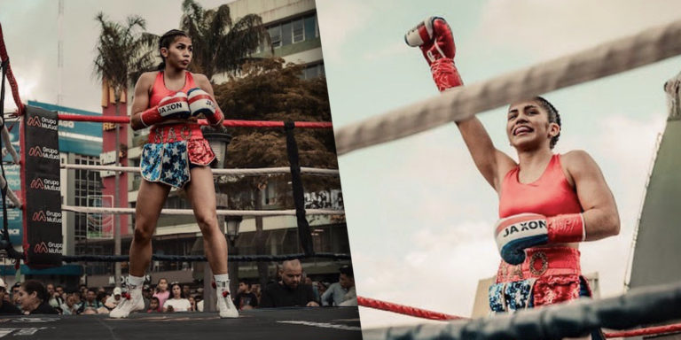 Boxeadora tica Naomy Valle consigue décima victoria como profesional en 55 segundos