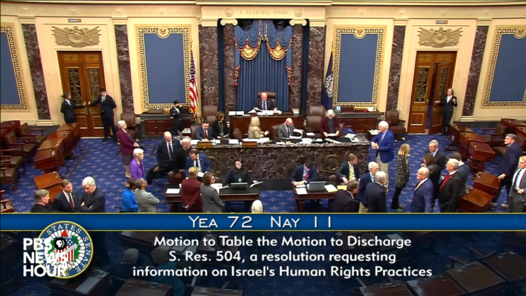 Senado de EE. UU. rechaza investigar violaciones de Israel a los derechos humanos en Gaza