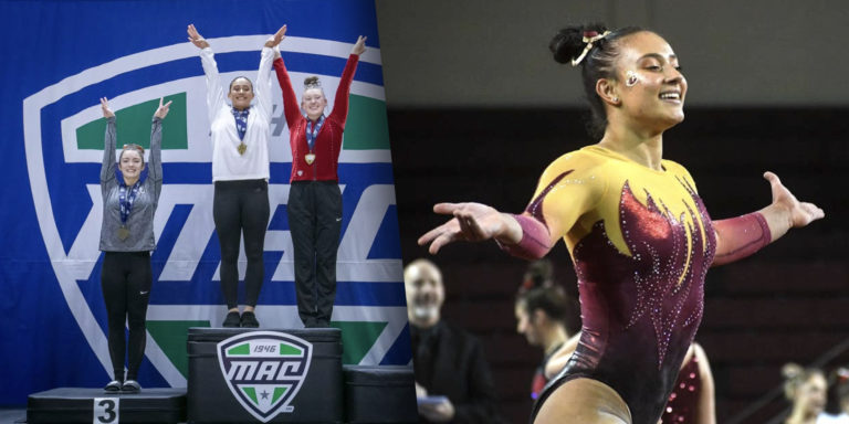 Gimnasta tica Luciana Alvarado se proclama campeona de conferencia en Estados Unidos