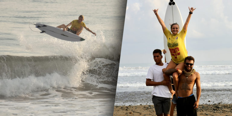 Surfistas ticos Sam Reidy y Coral Wiggins ganan la segunda fecha del Circuito Nacional de Surf 2024