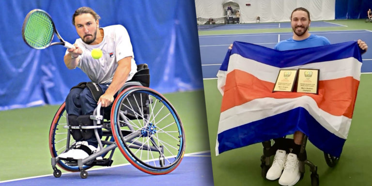 Paratenista tico José Pablo Gil queda campeón de dobles y singles en Canadá
