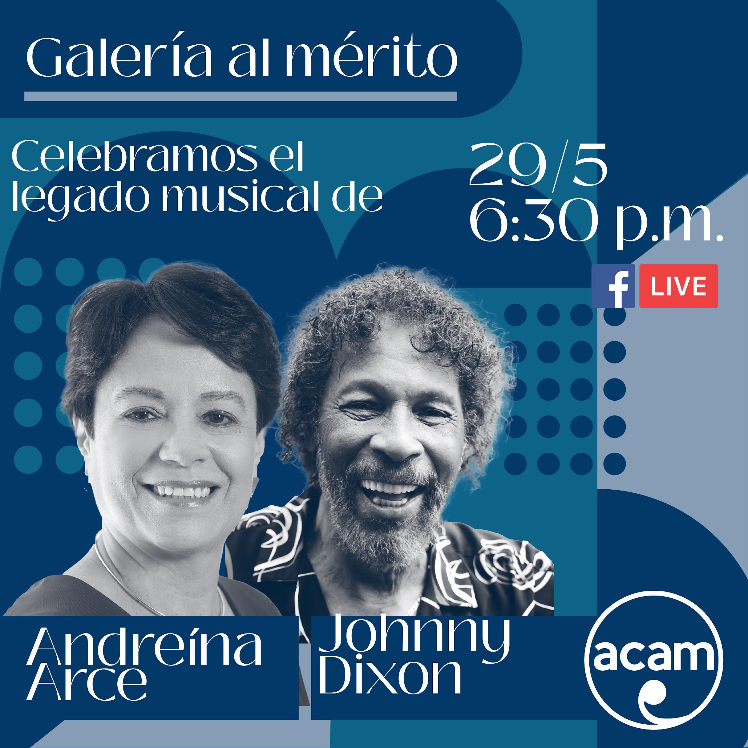 Imagen principal del artículo: ACAM rendirá homenaje a Andreína Arce y Johnny Dixon