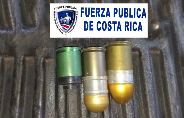 Policía decomisa munición de lanzagranadas en Crucitas