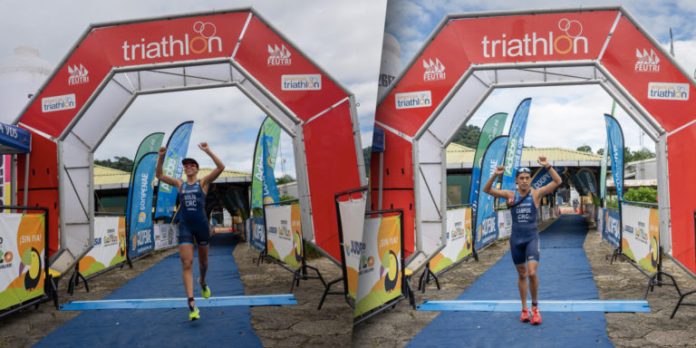 Raquel Solís y Álvaro Campos se vuelven a coronar campeones nacionales de triatlón