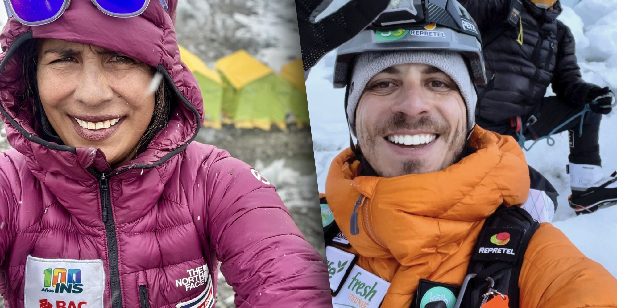 Imagen principal del artículo: Ticos Ligia Madrigal y Daniel Vargas están listos para el ascenso final a la cima del Monte Everest