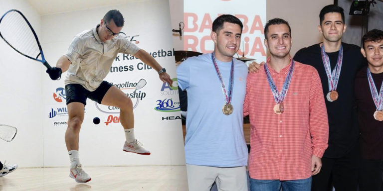 Raquetbolista Andrés Acuña enfrentó a los mejores del mundo en Costa Rica y quedó subcampeón