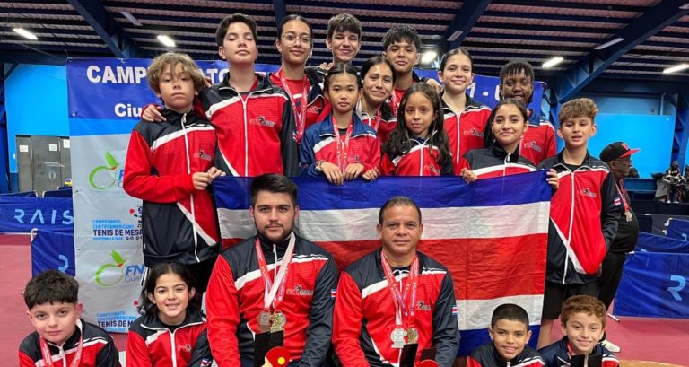 Costa Rica conquistó 17 medallas en el Campeonato Centroamericano U-11 y U-13 de Tenis de Mesa