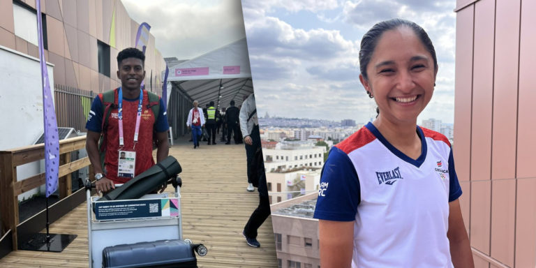 Gerald Drummond y Milagro Mena arriban a Francia de cara a la inauguración de París 2024