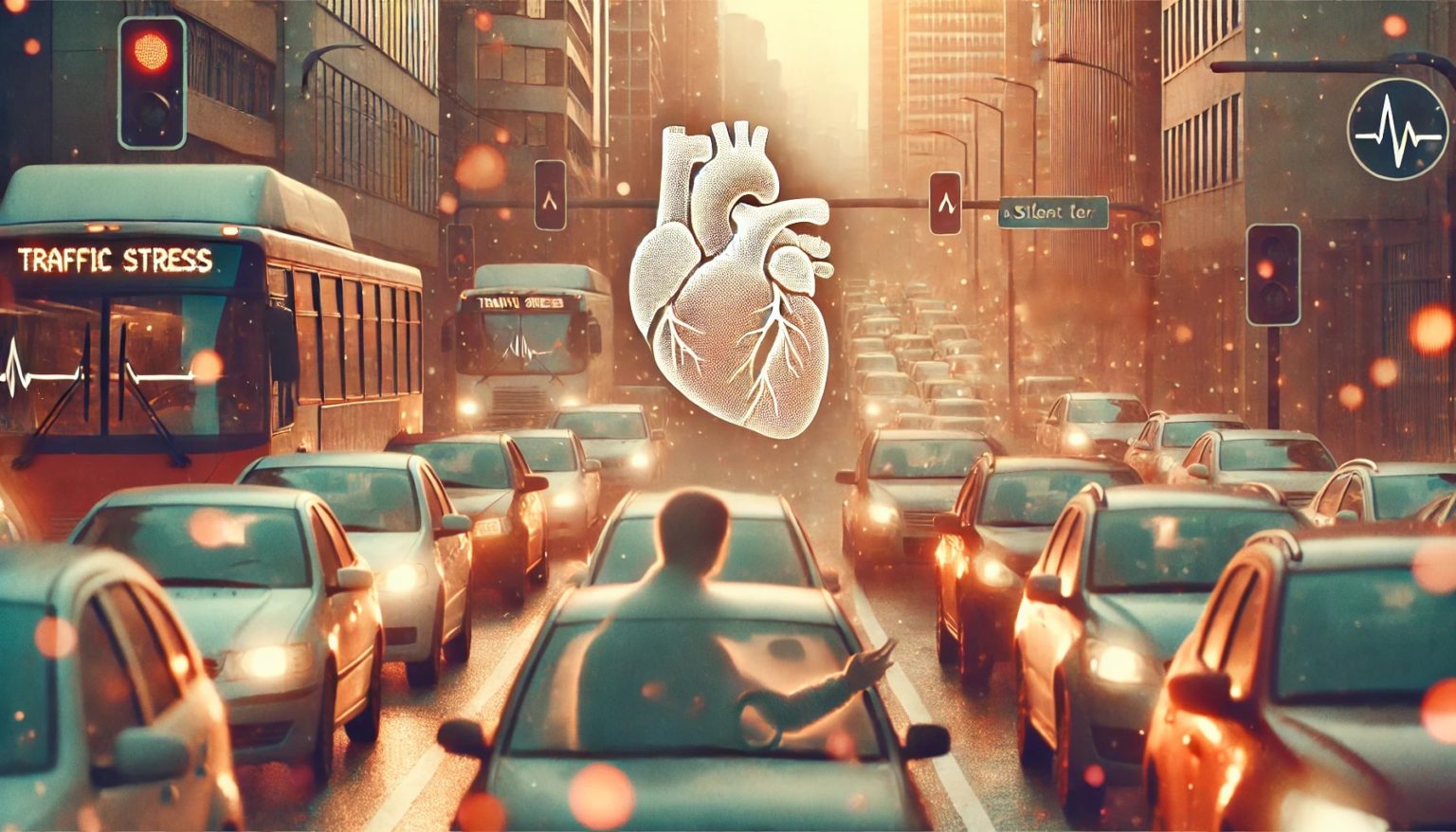 Imagen principal del artículo: El estrés del tráfico y su impacto en la salud cardiovascular: un peligro silencioso