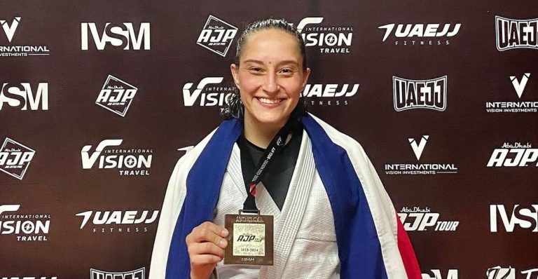 Atleta tica de jiu-jitsu Marcela Blanco conquista medalla de plata en el Campeonato Continental de Europa AJP Tour 2024