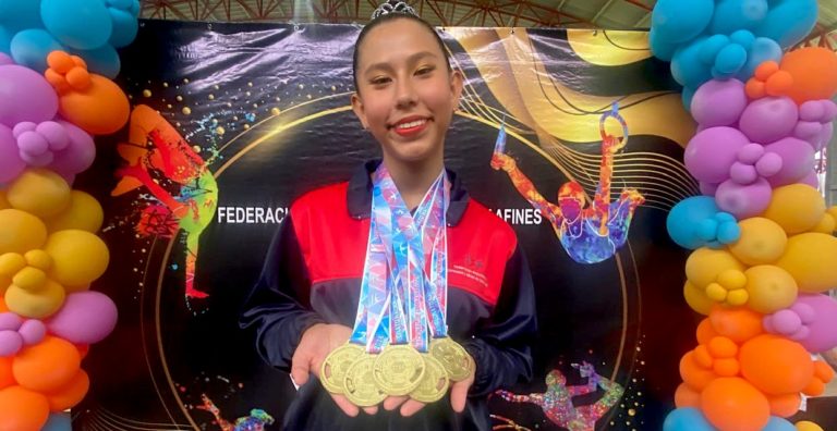 Gimnasta tica Alexa Baltodano arrasa con todas las medallas de oro en la Campeonato Nacional de Gimnasia Rítmica 2024