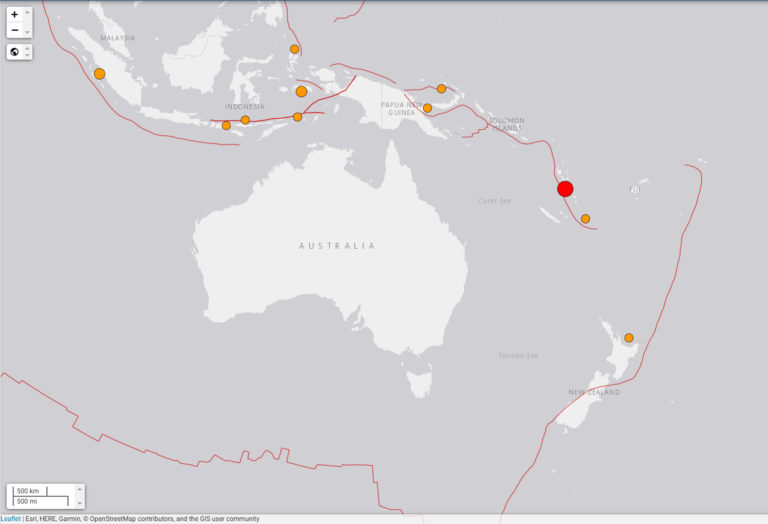 Terremoto de magnitud 7.3 sacude Vanuatu; cancelan amenaza de tsunami