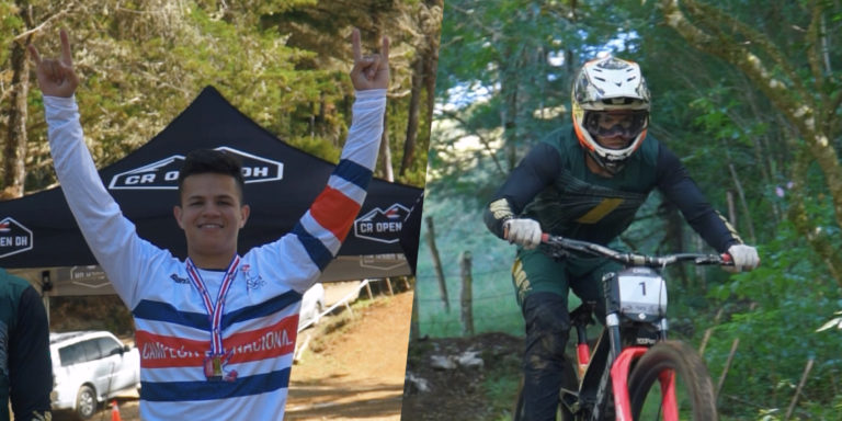 Joven ciclista tico Pablo Aguilar Omodeo se coronó tricampeón nacional de downhill
