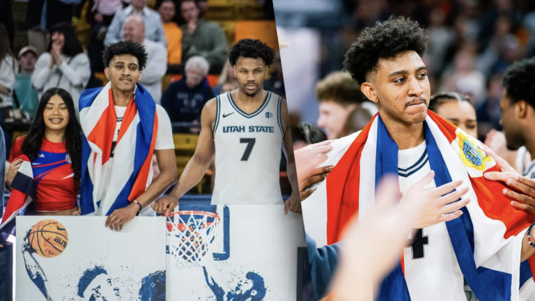Basquetbolista tico Ian Martínez se despide de los aficionados de Utah State con victoria ante Air Force