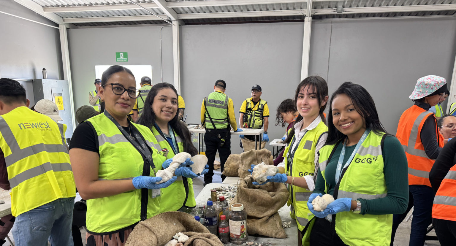 Imagen principal del artículo: Más de 70 voluntarios del Aeropuerto Juan Santamaría participan en clasificación de conchas para su regreso al mar