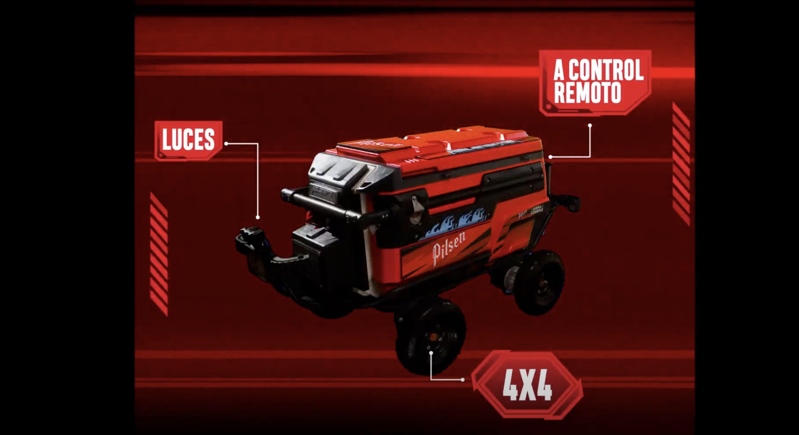 Imagen principal del artículo: Pilsen lanza “Hieleneitor”, una hielera 4x4 a control remoto