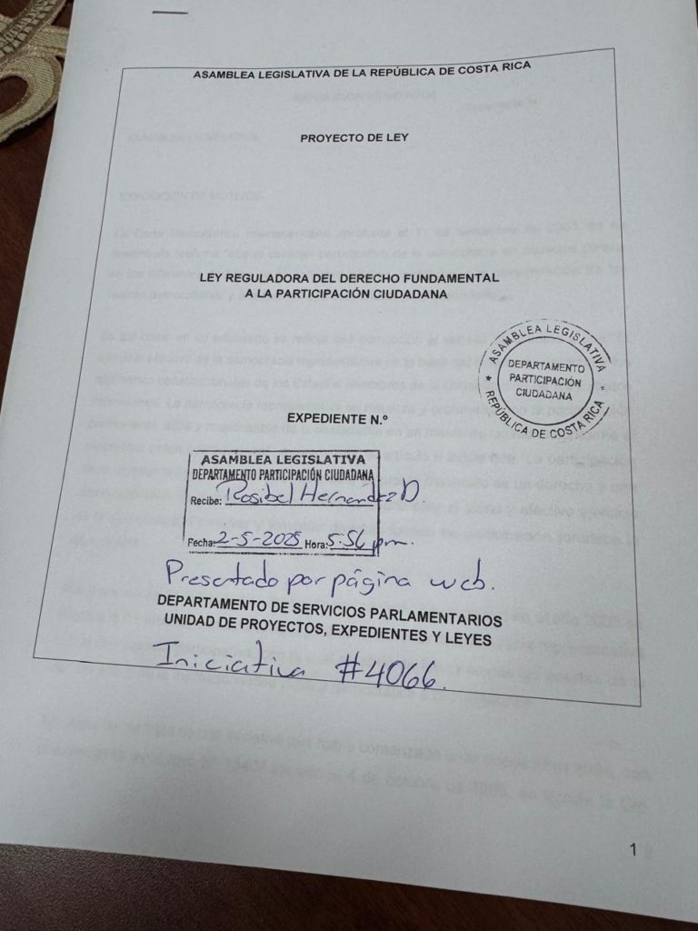 Una ley para que las personas ciudadanas seamos respetadas en democracia