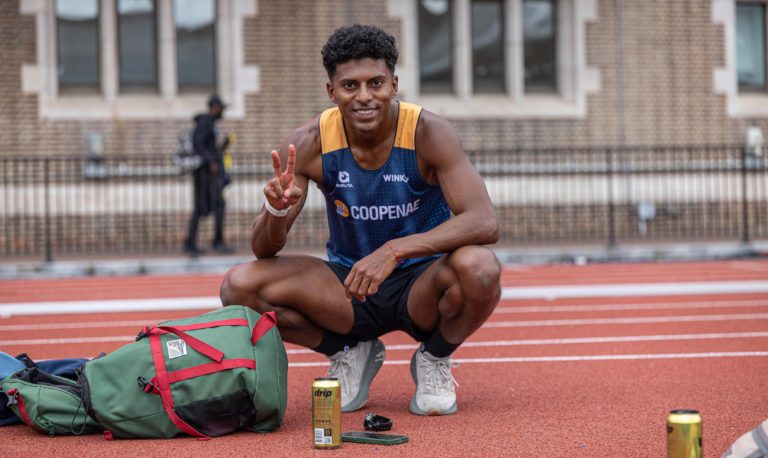 Gerald Drummond volvió a competir ante los mejores del mundo y se ubicó séptimo en el Grand Slam Track de Filadelfia