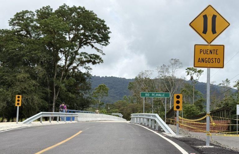Nuevo puente sobre el río Pejibaye mejorará conectividad en Jiménez de Cartago