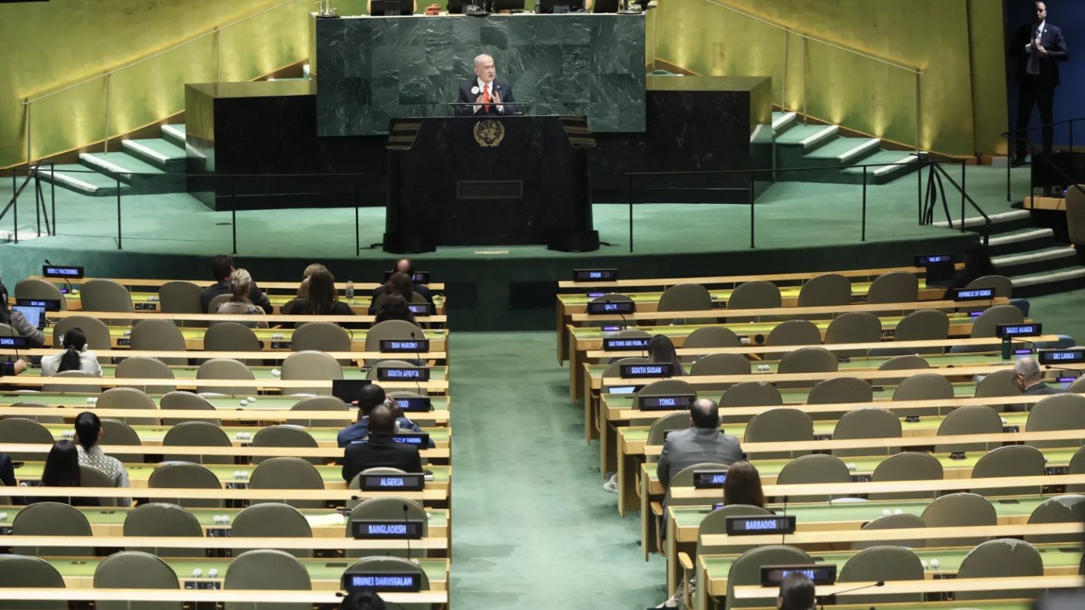Imagen principal del artículo: Asamblea General de la ONU boicotea discurso de Netanyahu; Costa Rica no abandonó el salón