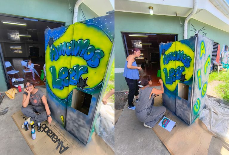 Refrigeradoras se convierten en bibliotecas y llegan a comunidades de Alajuelita