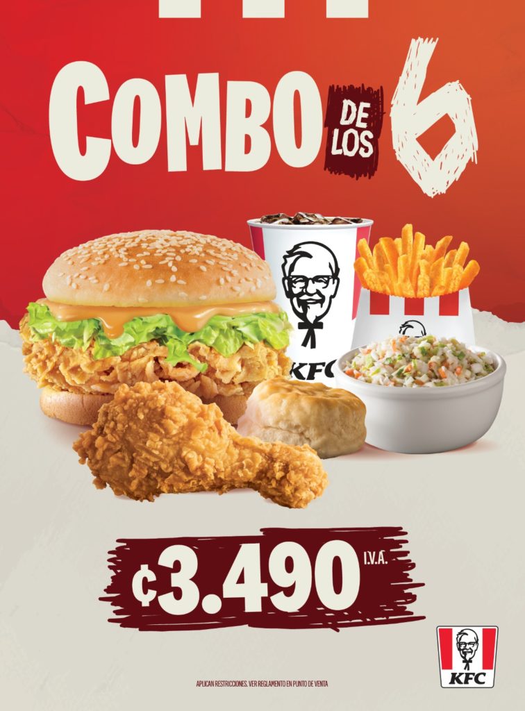 KFC lanza el “Combo de los 6”: sabor completo y ahorro para los costarricenses