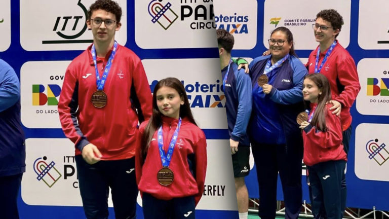 Costa Rica logra bronce en dobles mixtos del Parapanamericano de Tenis de Mesa en Brasil