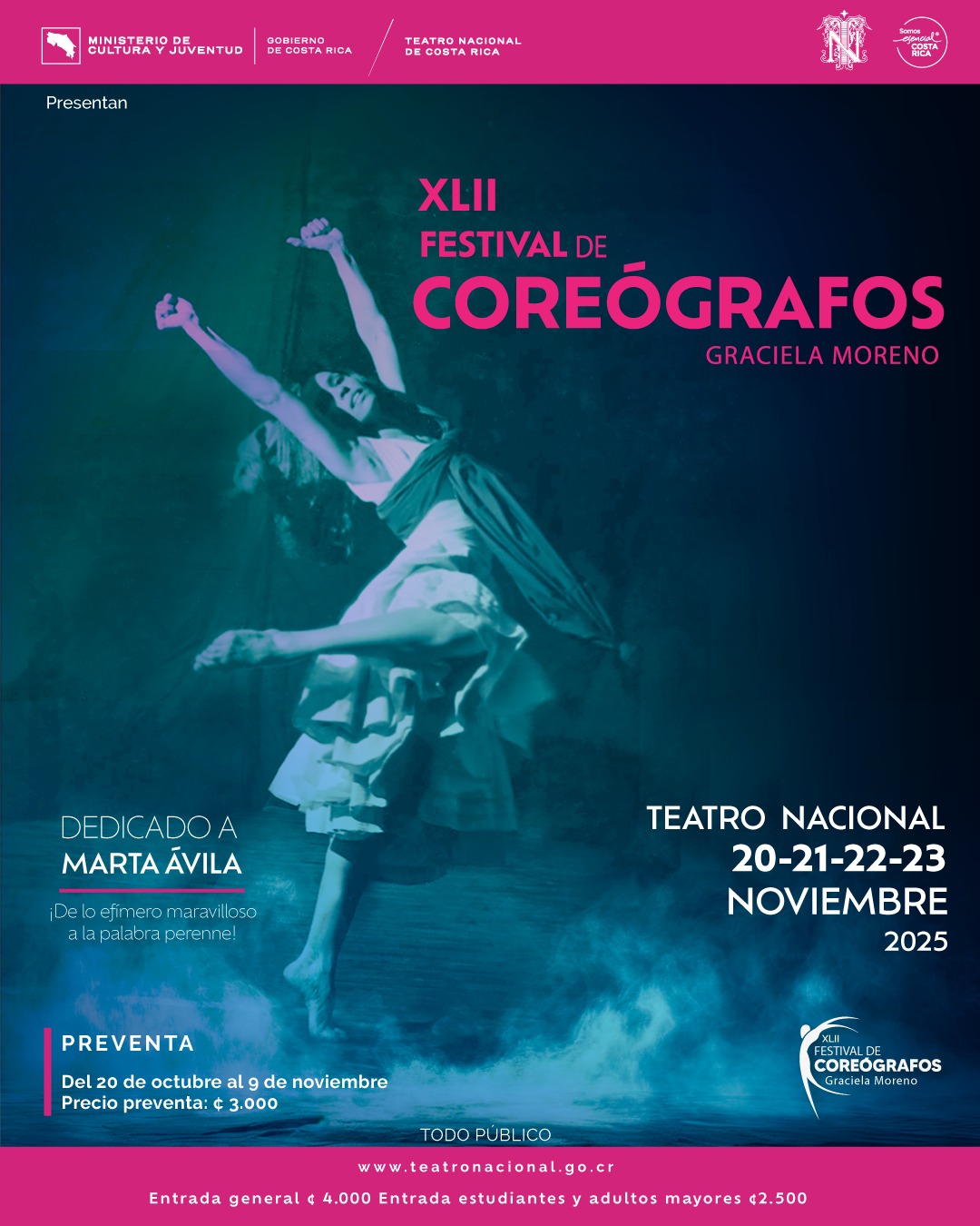 Imagen principal del artículo: Festival de Coreógrafos celebra su edición XLII con un tributo especial a Marta Ávila Aguilar