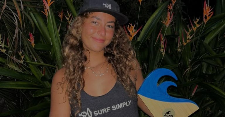Lía Díaz, campeona centroamericana y subcampeona latinoamericana de longboard en el ALAS Global Tour 2025