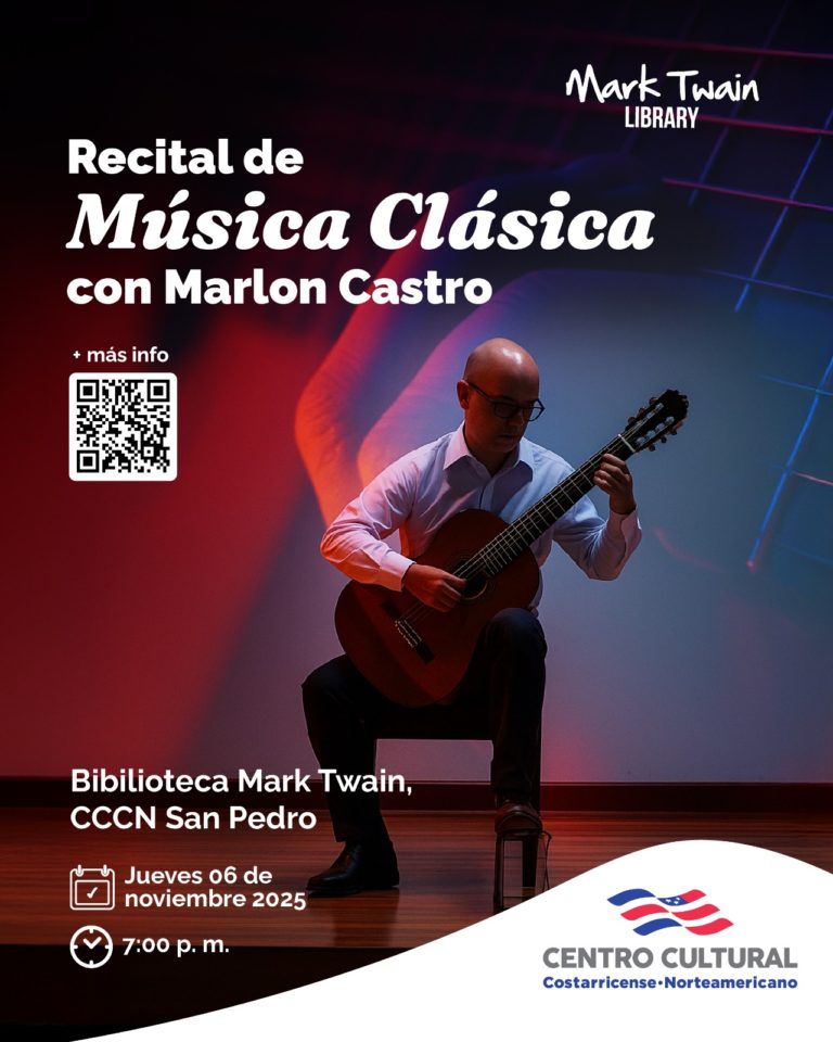 Marlon Castro ofrecerá recital de guitarra en la Biblioteca Mark Twain