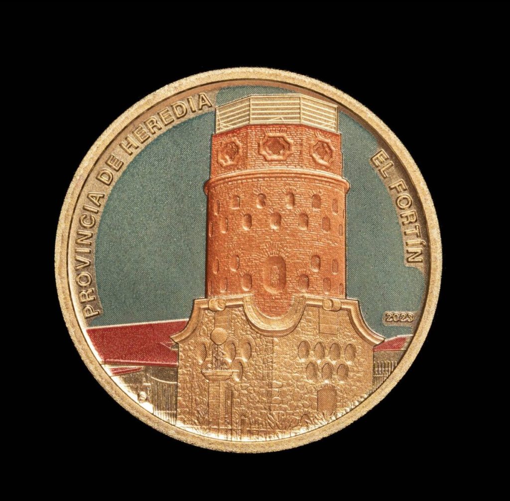 Banco Central pondrá a la venta cuarta moneda coleccionable de ₡25 dedicada a El Fortín de Heredia