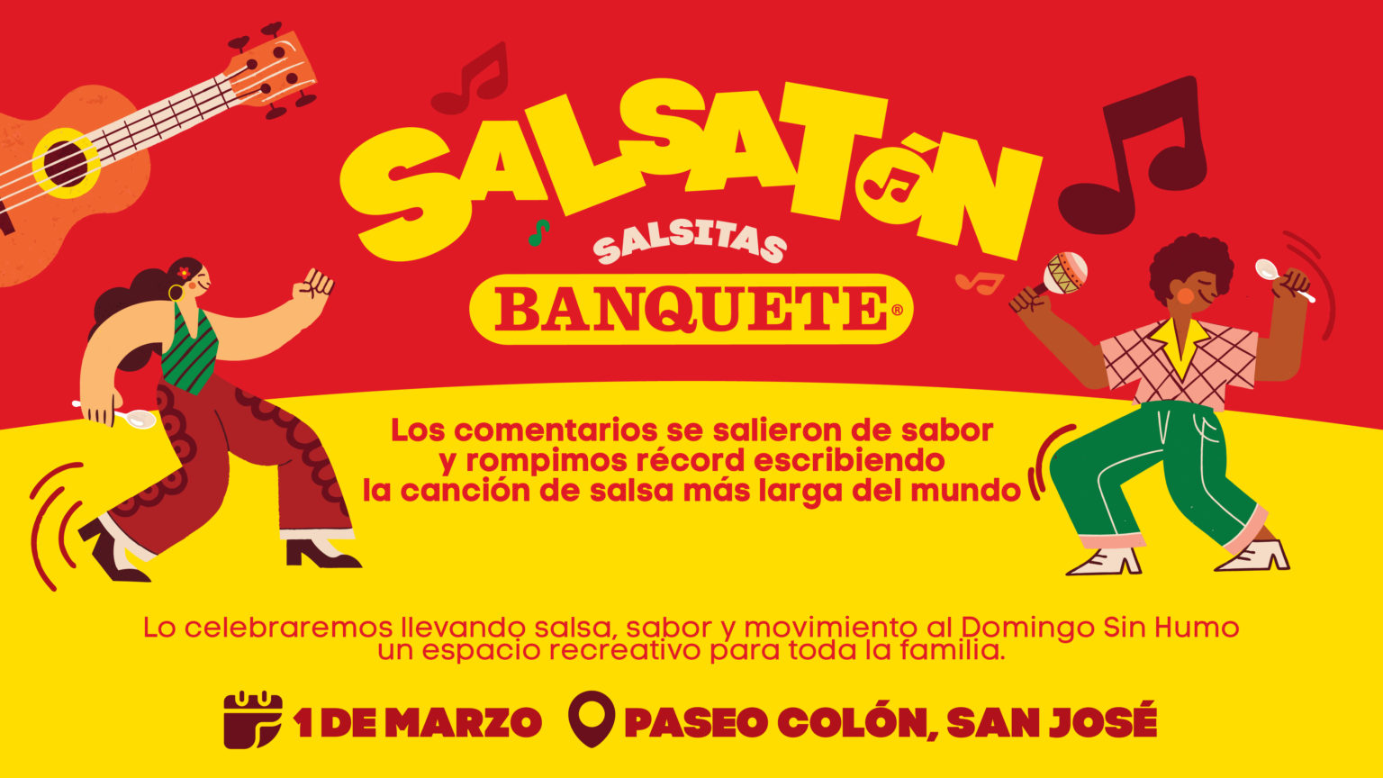 Imagen principal del artículo: Costa Rica hace historia con la canción de salsa más larga del mundo e invita al público a vivirla en La Salsatón Banquete