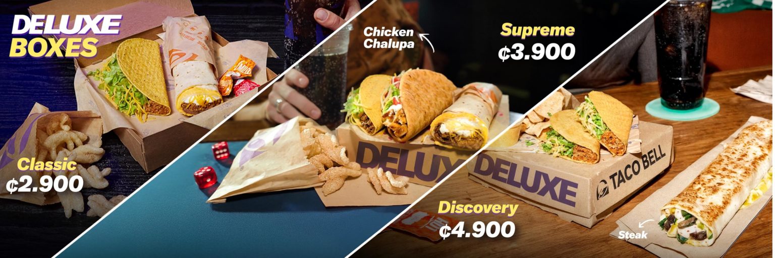 Imagen principal del artículo: Taco Bell lanza Deluxe Boxes y la nueva Steak Poblano Quesadilla Roll en Costa Rica