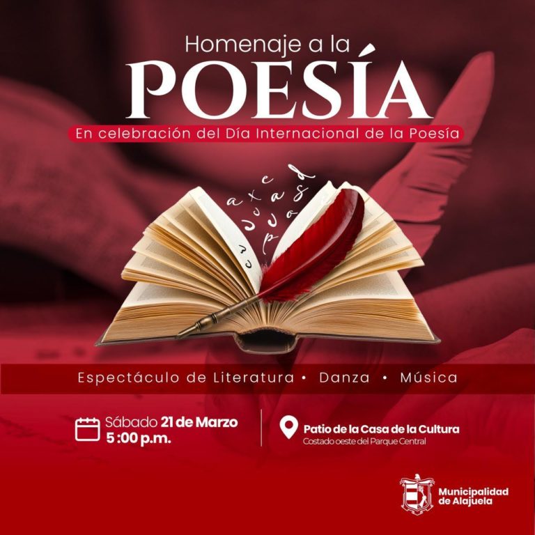 Homenaje a la poesía reunirá a artistas nacionales e internacionales en Alajuela