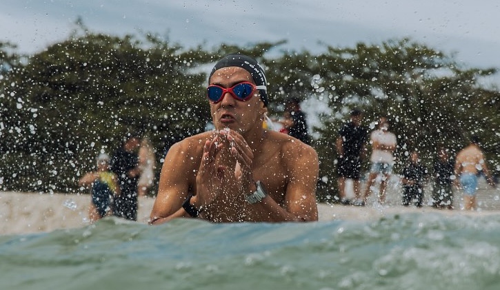Imagen principal del artículo: Álvaro Campos rozó el podio en el Campeonato Sudamericano de Triatlón en Argentina