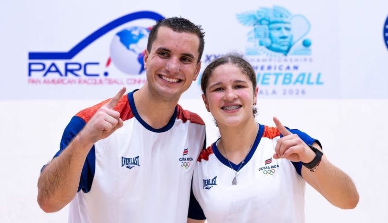Costa Rica gana oro panamericano en dobles mixtos de ráquetbol