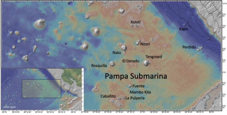 La pampa submarina: un primer esfuerzo por darle nombre a todos los accidentes batimétricos de la zona económica exclusiva de Costa Rica