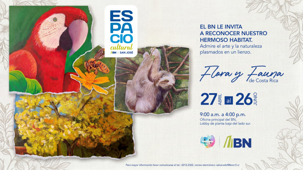 Espacio Cultural del Banco Nacional presenta exposición sobre flora y fauna costarricense
