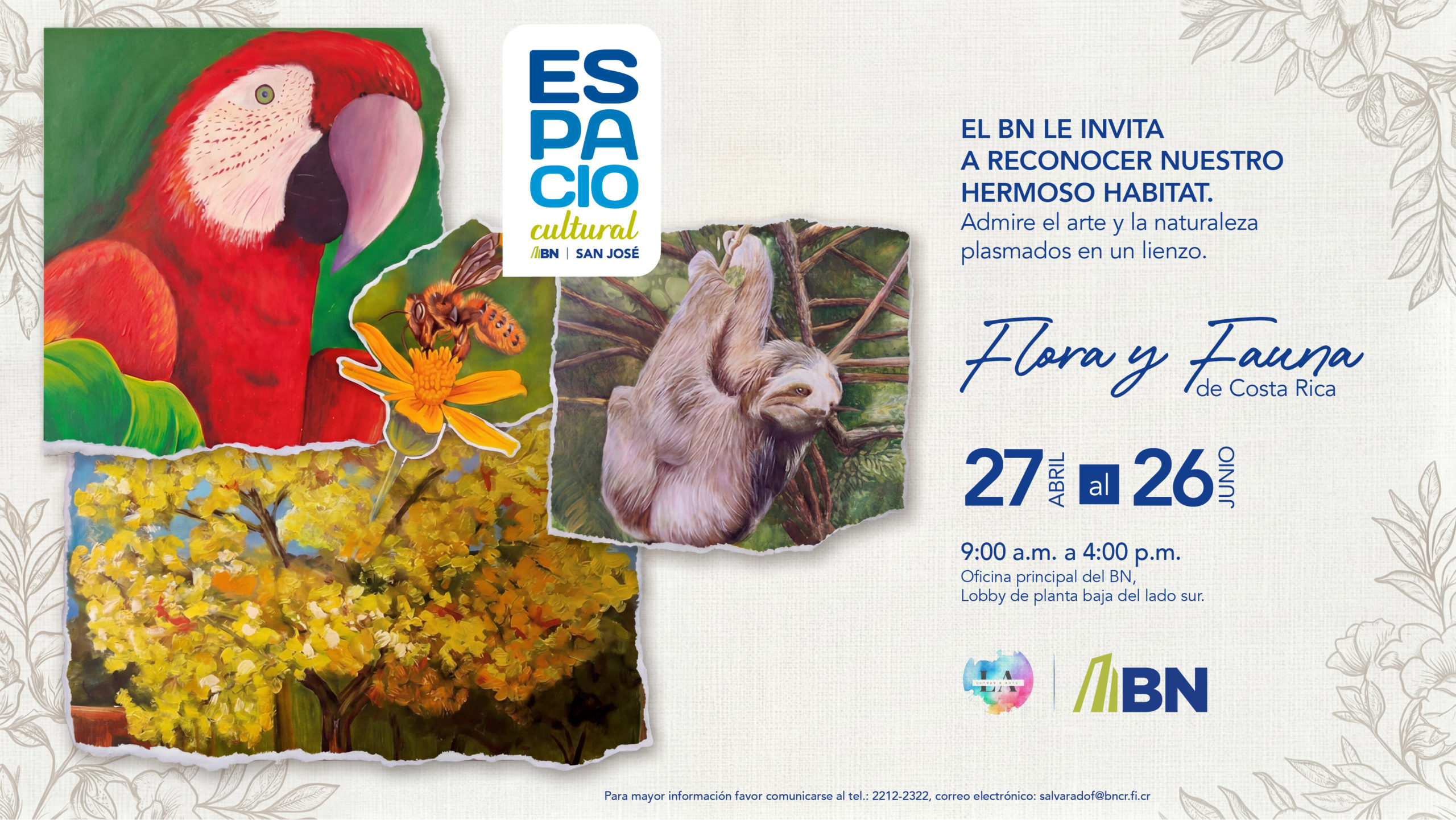 Imagen principal del artículo: Espacio Cultural del Banco Nacional presenta exposición sobre flora y fauna costarricense