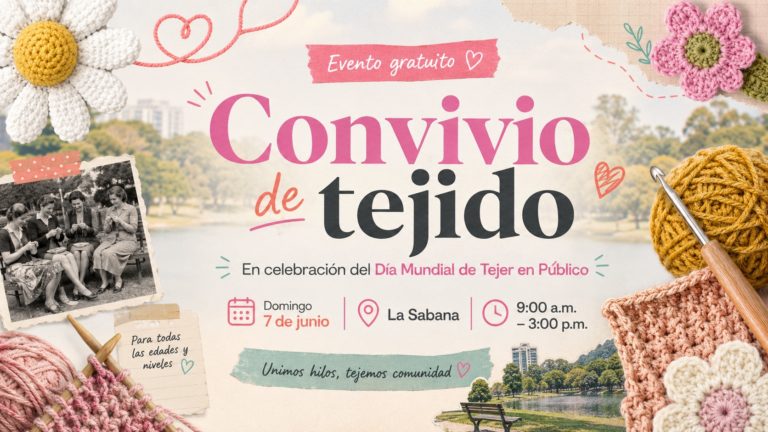 Convivio de tejido reunirá a personas aficionadas a las artes manuales en La Sabana