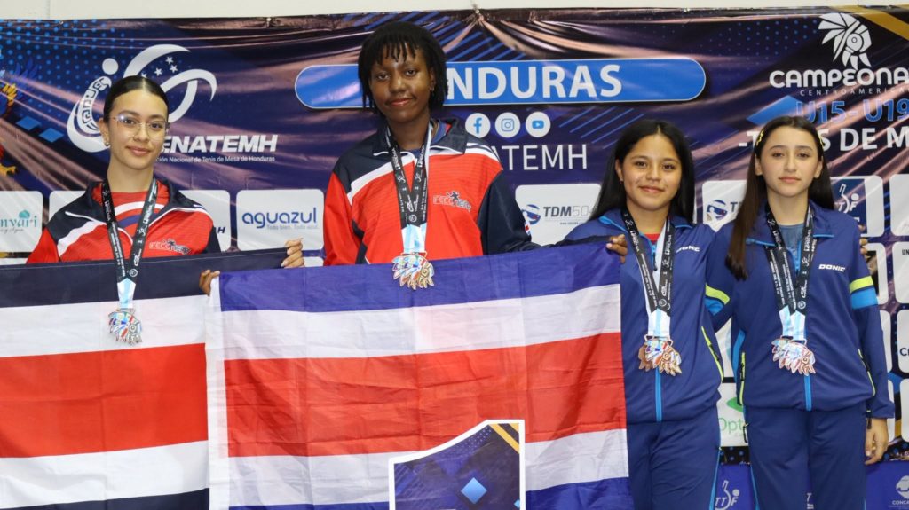 Costa Rica conquista 17 medallas en el Centroamericano de Tenis de Mesa U-15 y U-19