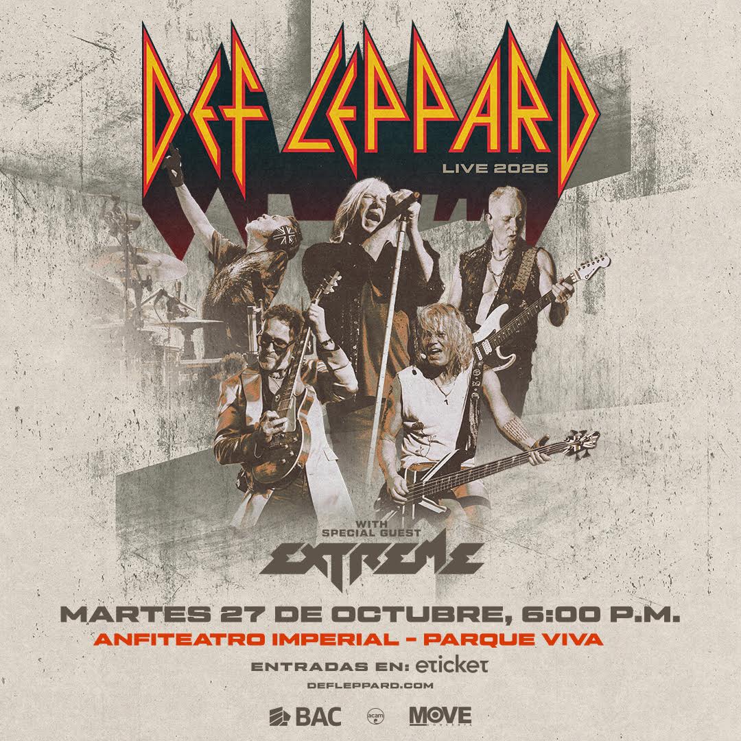 Imagen principal del artículo: Def Leppard se presentará por primera vez en Costa Rica