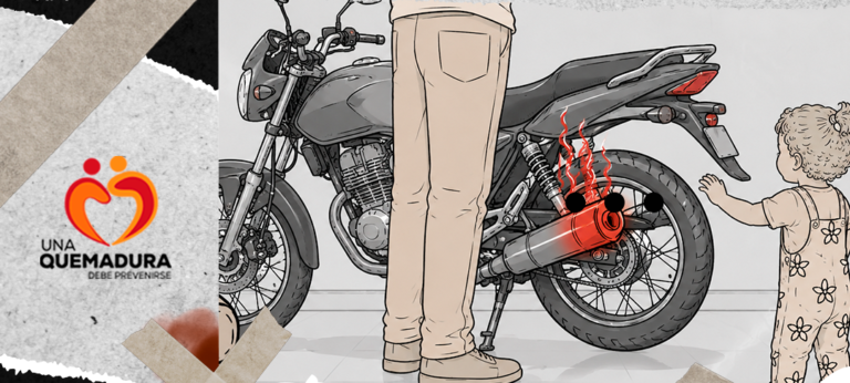 ASOQUEM pide endurecer restricciones para transporte de menores en motocicletas tras aumento de quemaduras por fricción