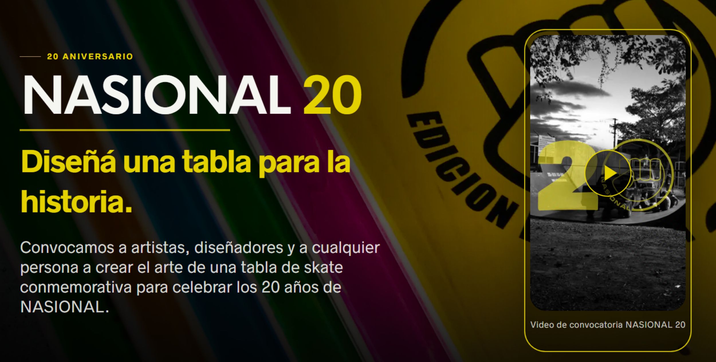 Imagen principal del artículo: NASIONAL convoca a artistas, diseñadores y personas creativas a diseñar una tabla para la historia