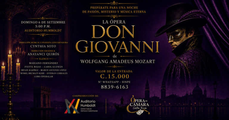 Ópera Lab presentará una versión íntima de “Don Giovanni” para conmemorar los 270 años del natalicio de Mozart