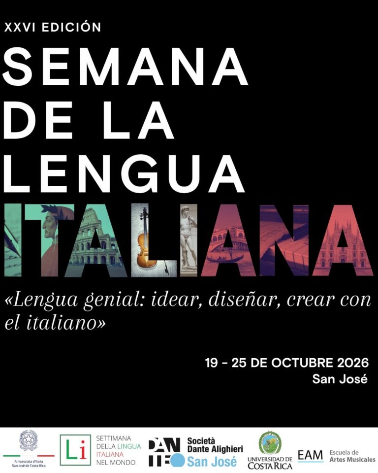 Italia celebra su lengua y cultura en Costa Rica con literatura, música y cine mudo en vivo