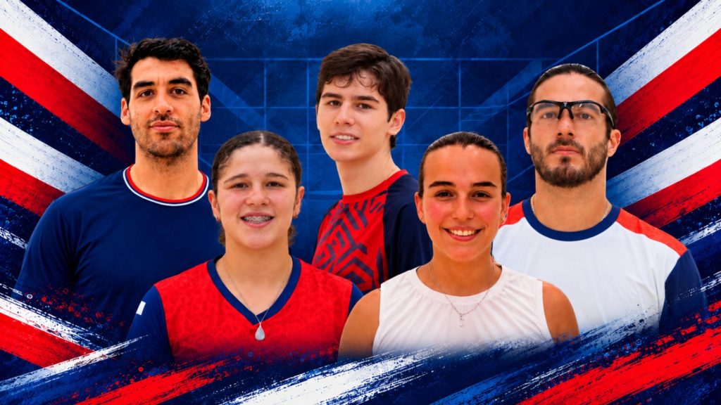 Cinco costarricenses competirán en el Campeonato Mundial de Ráquetbol en Chile